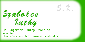 szabolcs kuthy business card